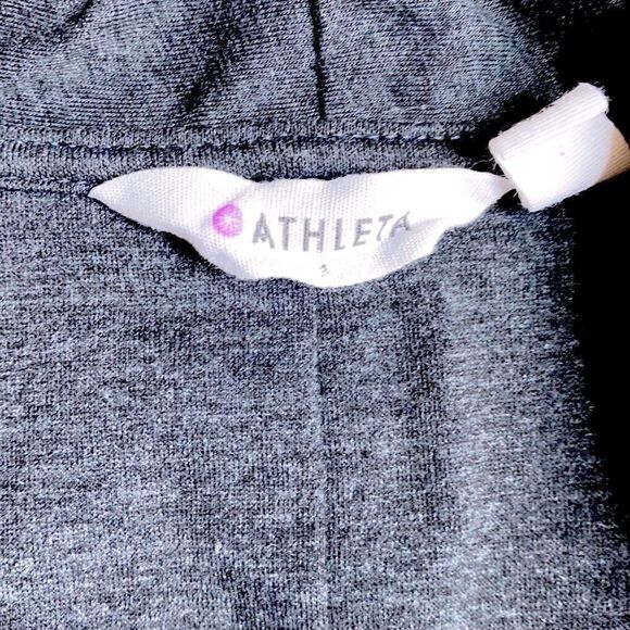 Athleta Gray Sleeveless Mini Dress XS V Neck Wrap Casual - Picture 3 of 8